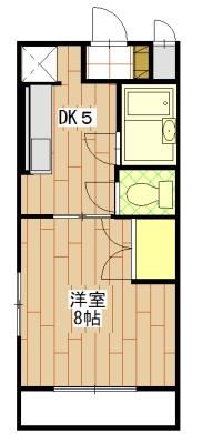 メゾーネマルクI(1DK/4階)の間取り写真