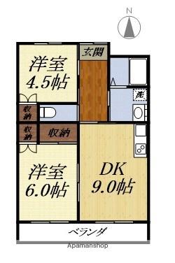 RE・POSE半田山(2DK/3階)の間取り写真