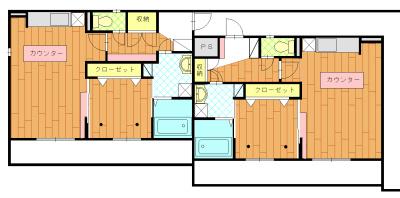 パブリックガーデンII(1LDK/1階)の間取り写真