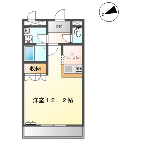 アベニュー平野Ⅶ(1K/1階)の間取り写真