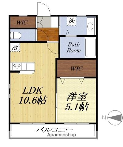 インフィニティ(1LDK/3階)の間取り写真
