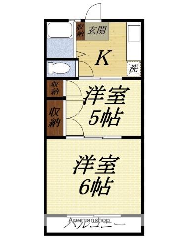 アムール(2K/3階)の間取り写真