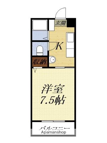 鈴木荘(1K/1階)の間取り写真