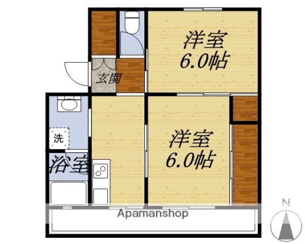 TRIVIAマンションB(2K/1階)の間取り写真