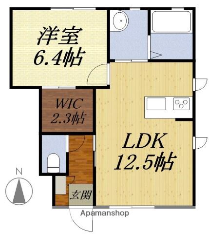 リ・プリマヴェーラⅡ(1LDK/1階)の間取り写真