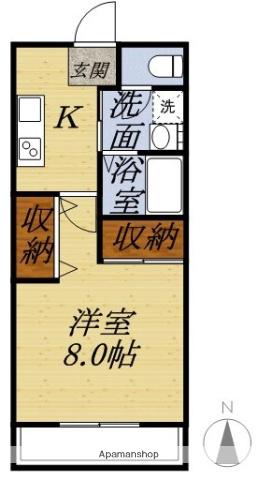 ハイツ真澄(1K/2階)の間取り写真