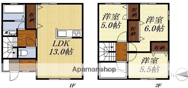 ディアドールA(3LDK)の間取り写真