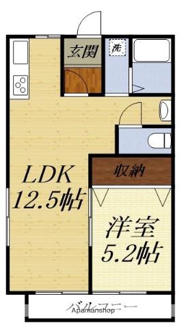 サンライト大一(1LDK/2階)の間取り写真