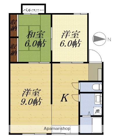 フレールニッセイ(2LDK/2階)の間取り写真