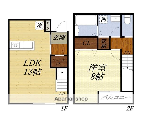 デザインコート山科(1LDK)の間取り写真