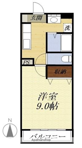 エムエムケービル(1K/2階)の間取り写真