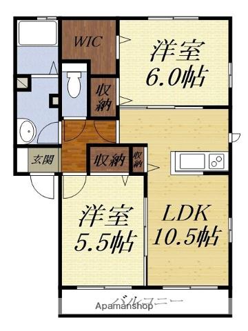 ネクステージ山東I(2LDK/2階)の間取り写真