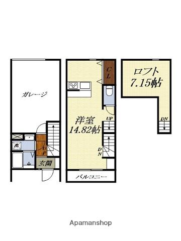 ポスィドーナス(ワンルーム)の間取り写真