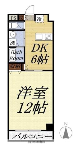 MP X番館(1DK/4階)の間取り写真