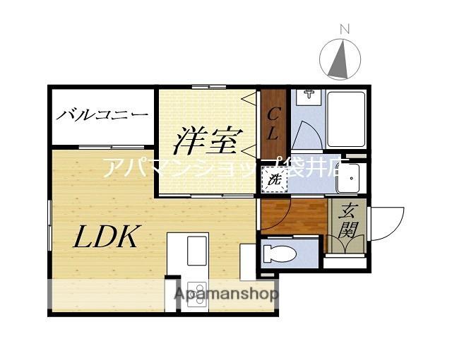 FELSEN DREI(1LDK/4階)の間取り写真