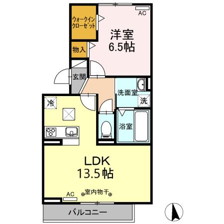 CHARME OHKUBO(1LDK/1階)の間取り写真