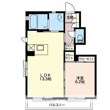 RITZ II(1LDK/1階)の間取り写真