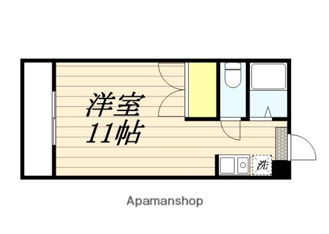 グリーンヒルズW(1K/1階)の間取り写真