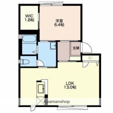 カテリーナA(1LDK/1階)の間取り写真