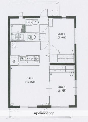 MFDエスペリアⅡ(2LDK/2階)の間取り写真