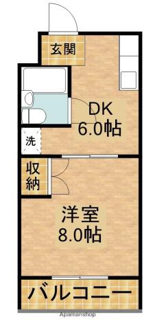 セントラルOGASA(1DK/3階)の間取り写真