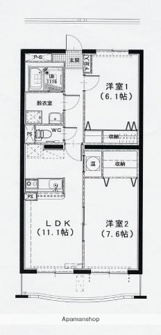 BR-Ⅲ(2LDK/2階)の間取り写真