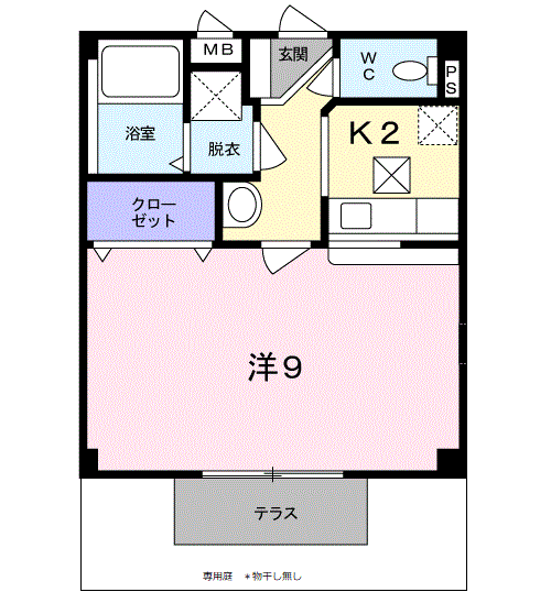 ラ・フォーレ1(1K/1階)の間取り写真