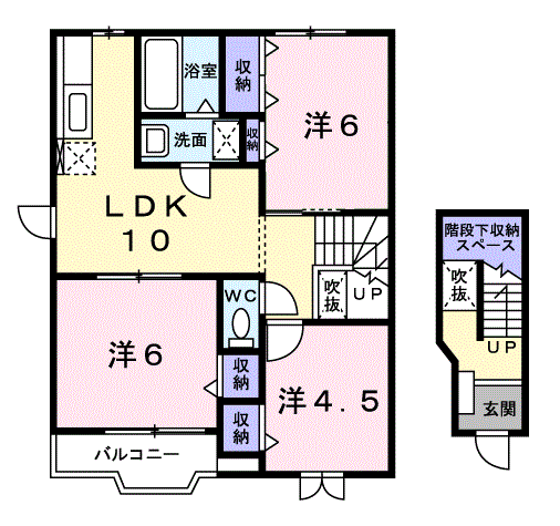 グラン・シェル A(3LDK/2階)の間取り写真