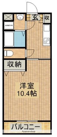 アザレア(1K/2階)の間取り写真