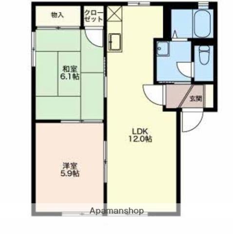 マノワール(2LDK/1階)の間取り写真