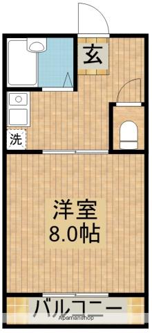 ニューバレイ(1K/1階)の間取り写真