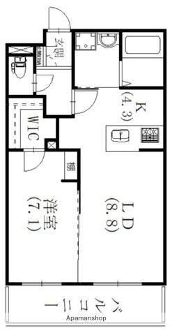 D.P. パークヒルズ(1LDK/5階)の間取り写真