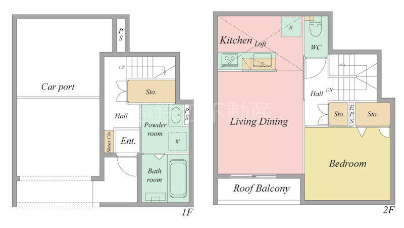 DARCOⅠ(1LDK/2階)の間取り写真