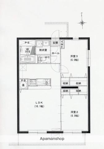 東海道本線 菊川駅(静岡) バス乗車時間：35分 蒲池バス停で下車 徒歩5分 3階建 築18年(2LDK/3階)の間取り写真