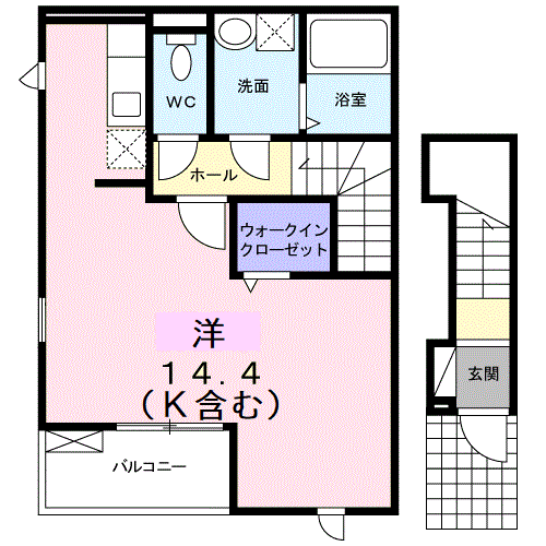 東海道本線 静岡駅 バス乗車時間：21分 大浜公園入口バス停で下車 徒歩6分 2階建 築12年(ワンルーム/2階)の間取り写真