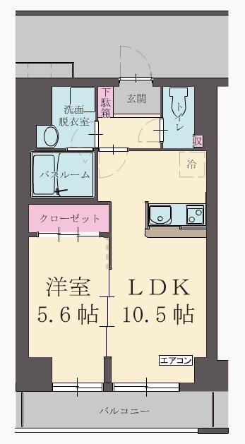 エイトバード東静岡(1LDK/1階)の間取り写真