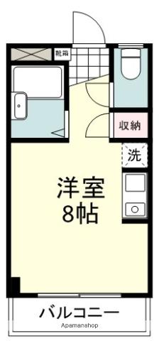 ロイヤルマンション大和町(ワンルーム/3階)の間取り写真