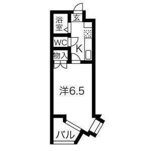 リブレ国吉田(1K/3階)の間取り写真