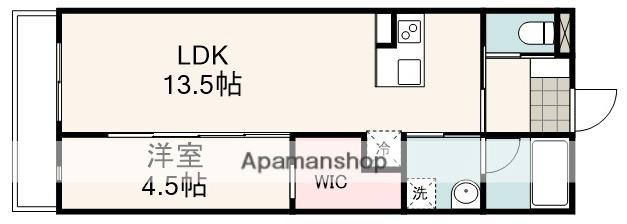 国吉田1丁目マンション(1LDK/2階)の間取り写真