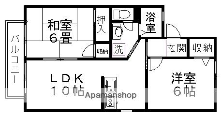 メルコ八幡(2LDK/2階)の間取り写真