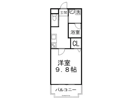 オラシオン稲川(1K/2階)の間取り写真
