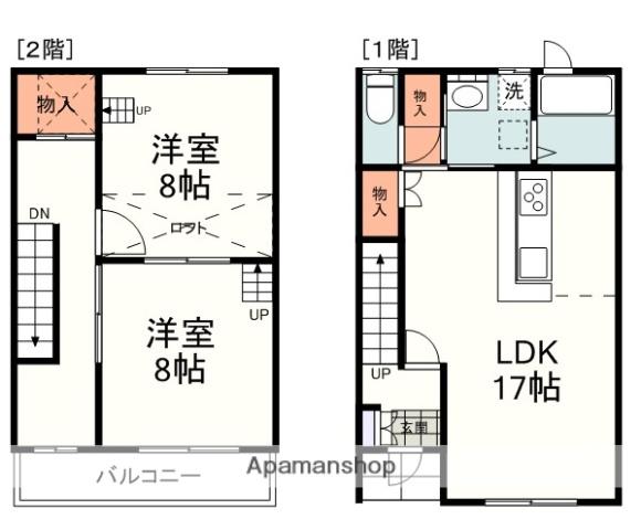 アルタミラ千代田Ｂ(2LDK)の間取り写真