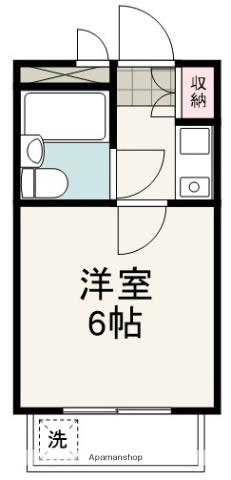 三恵コーポ(1K/2階)の間取り写真