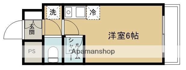 三恵コーポ(ワンルーム/3階)の間取り写真