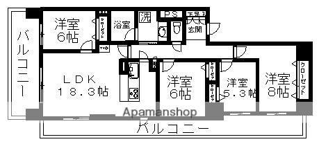 Dクラディア豊田Ⅱ(4LDK/5階)の間取り写真
