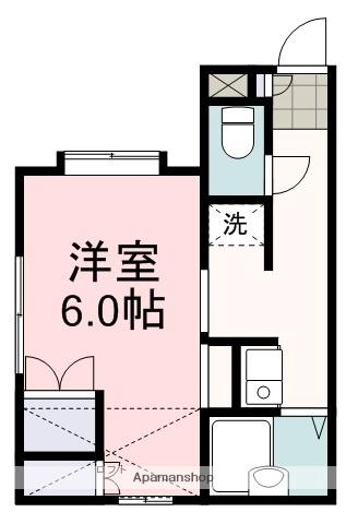 BAHN明日香(ワンルーム/1階)の間取り写真