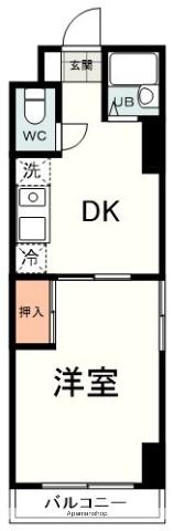 ホリホックイン人宿(1DK/3階)の間取り写真