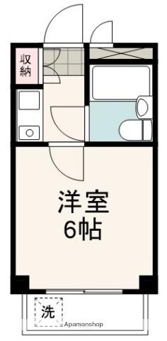 三恵コーポ(1K/2階)の間取り写真