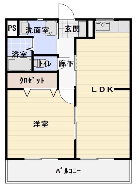 アヴェニール大場(1LDK/1階)の間取り写真