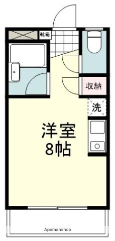ロイヤルマンション大和町(ワンルーム/3階)の間取り写真
